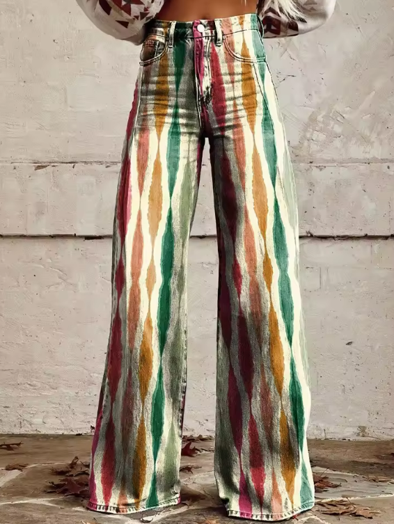 ISABELLA | Vintage Boho Trousers with Retro and Refined Charm