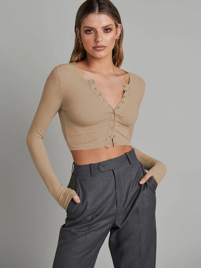 Cecille - Cropped Knit Cardigan