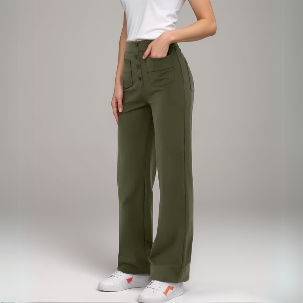 Elsa - Elastic high-waisted trousers