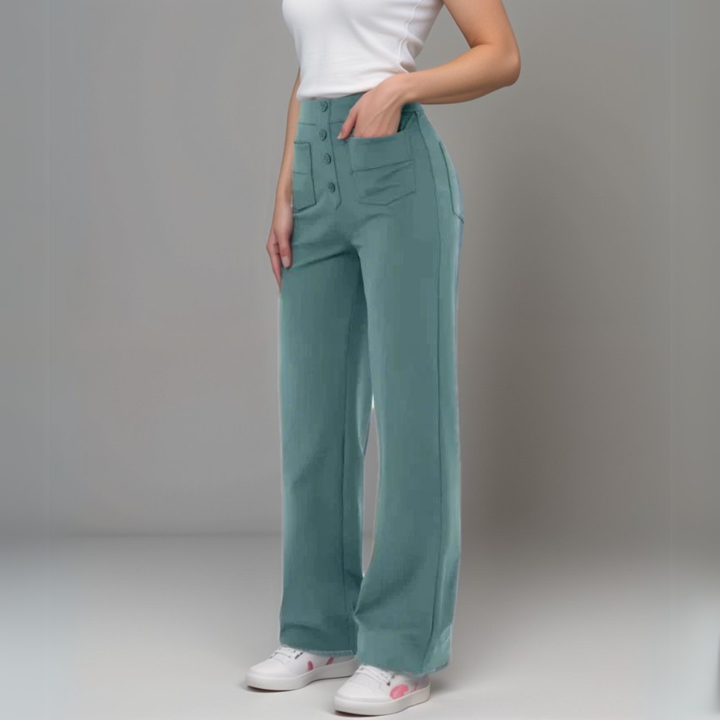 Elsa - Elastic high-waisted trousers