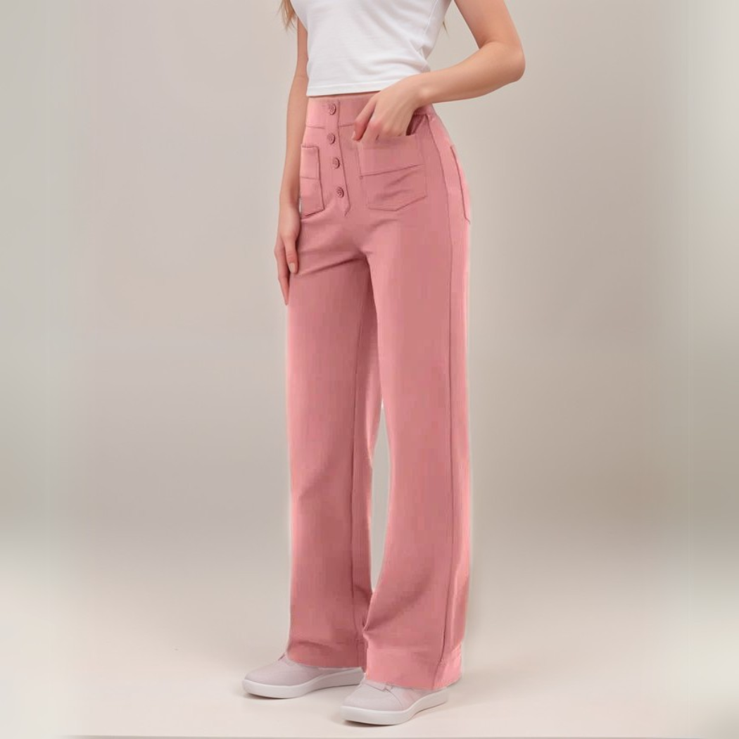 Elsa - Elastic high-waisted trousers