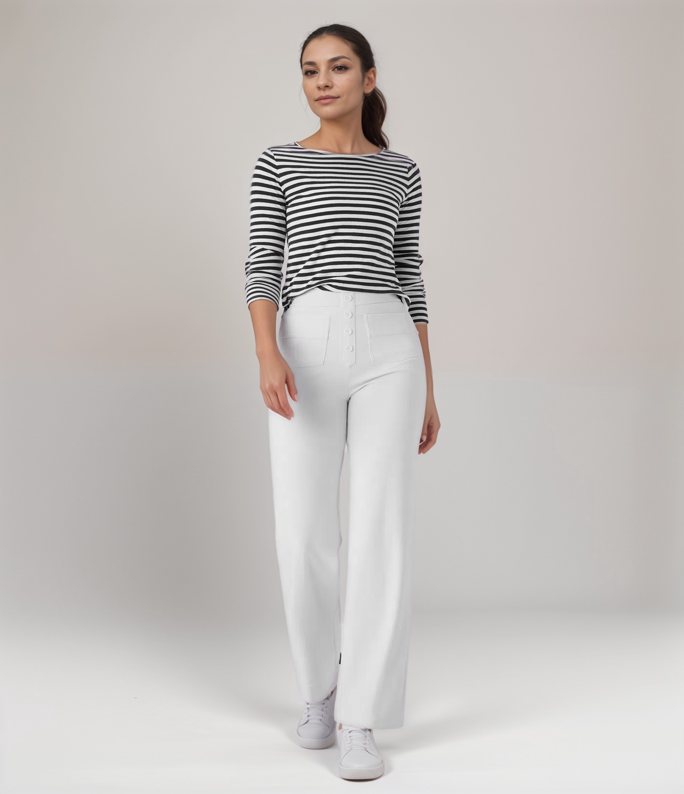 Elsa - Elastic high-waisted trousers