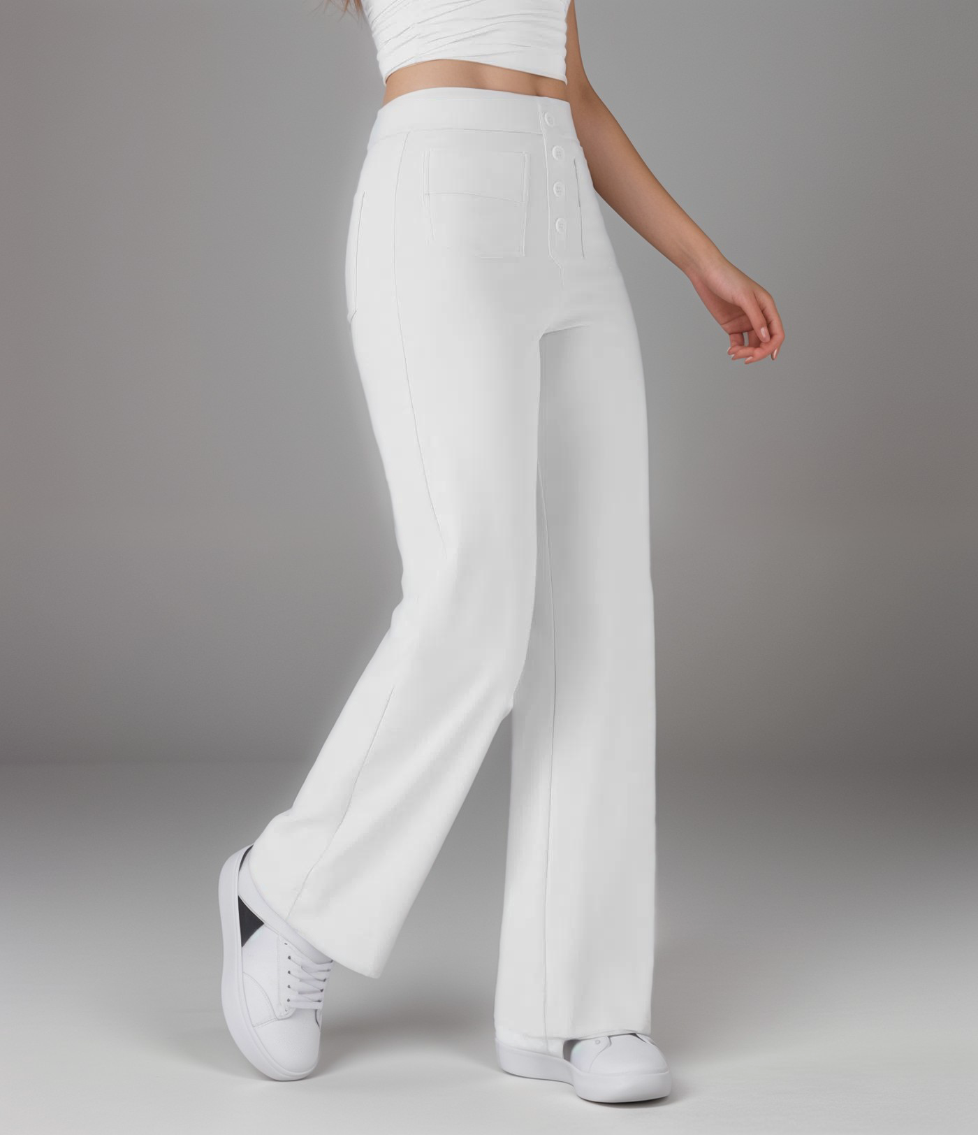 Elsa - Elastic high-waisted trousers