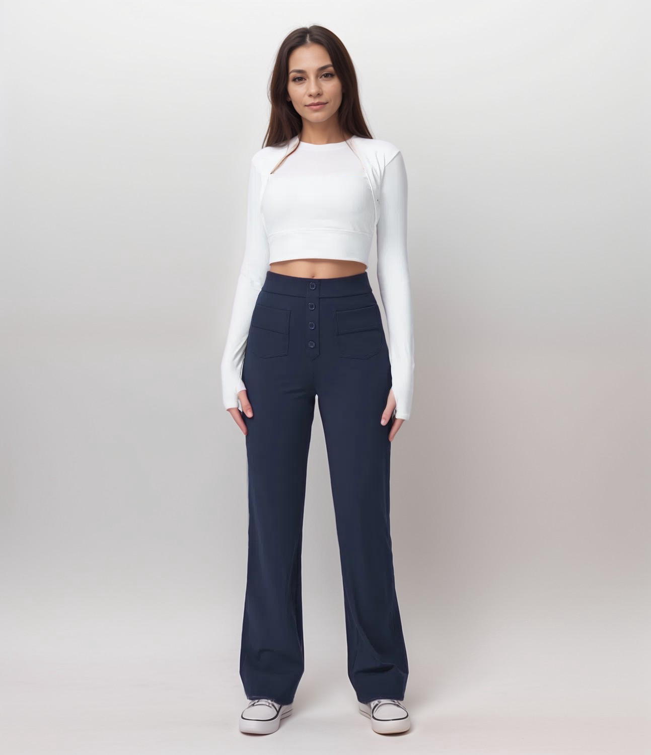 Elsa - Elastic high-waisted trousers