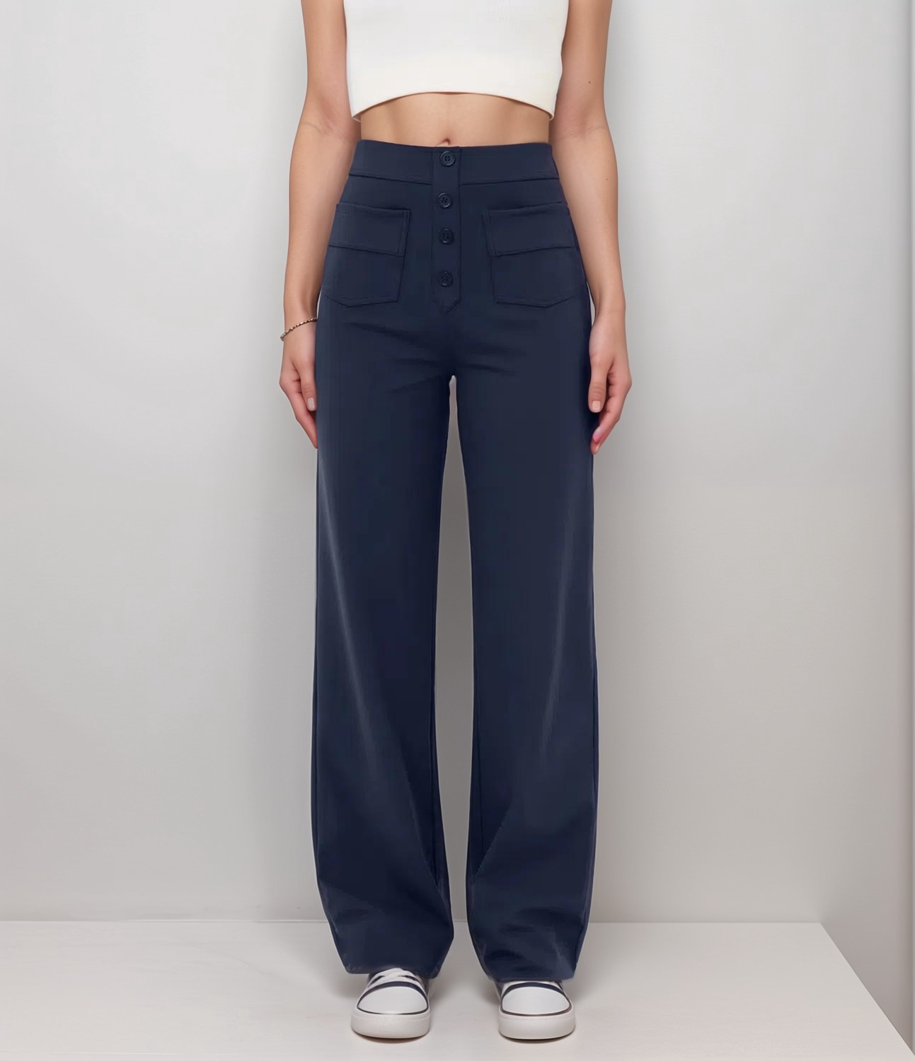 Elsa - Elastic high-waisted trousers