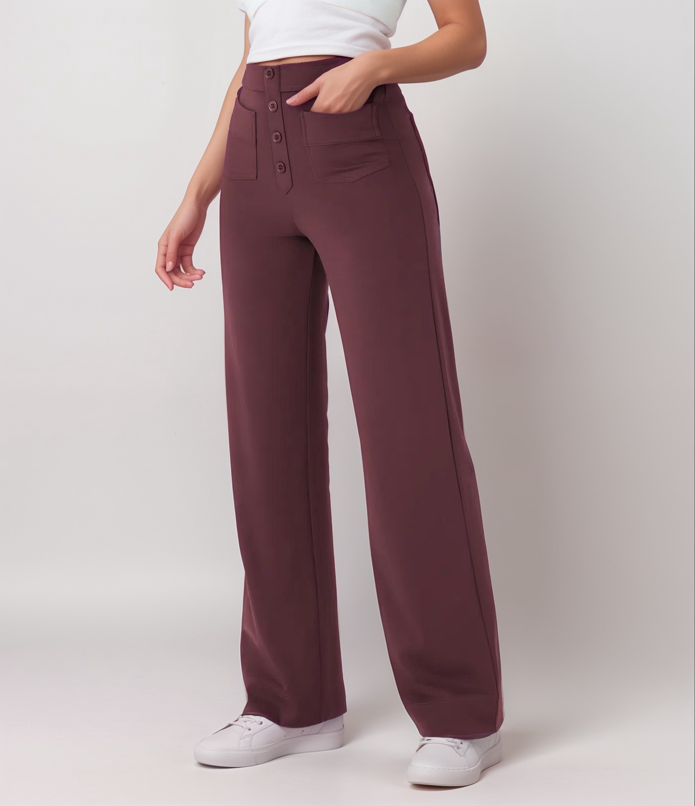 Elsa - Elastic high-waisted trousers