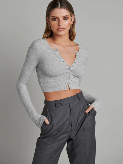 Cecille - Cropped Knit Cardigan