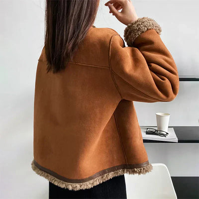 Rosalie - Sheepskin Button Jacket