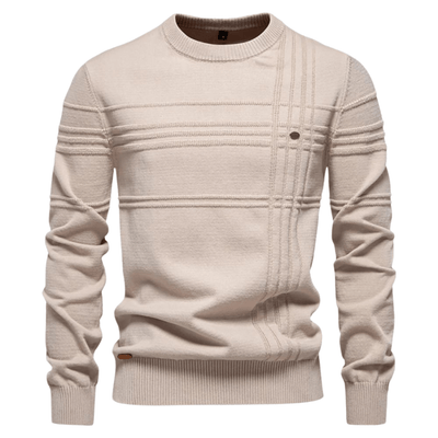 Arno - Men's Sweater With Checkered Design