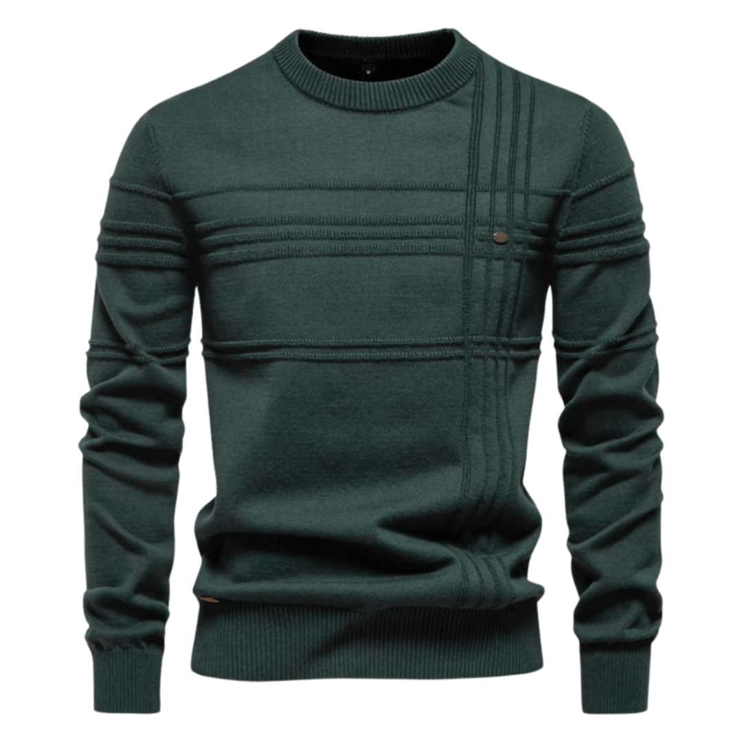 Arno - Men's Sweater With Checkered Design