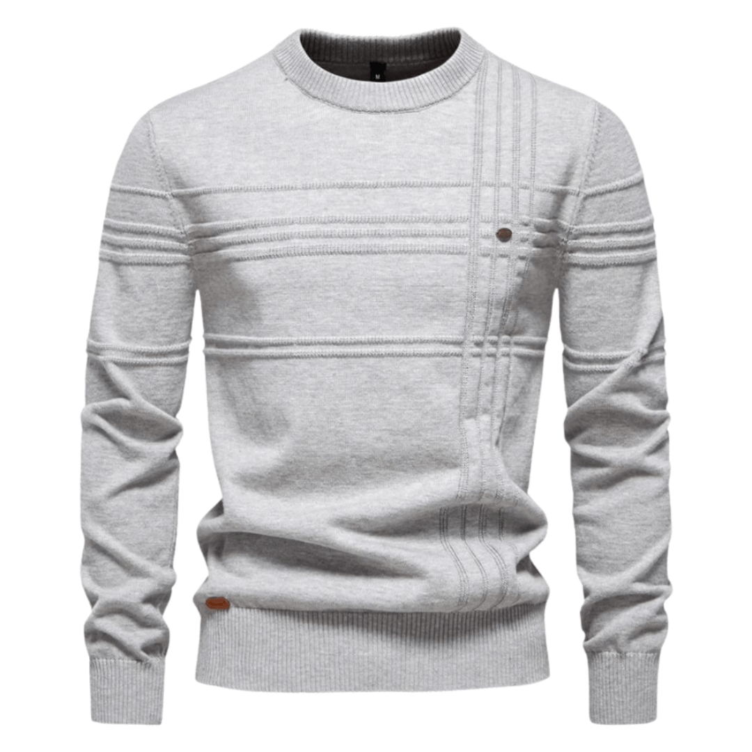 Arno - Men's Sweater With Checkered Design